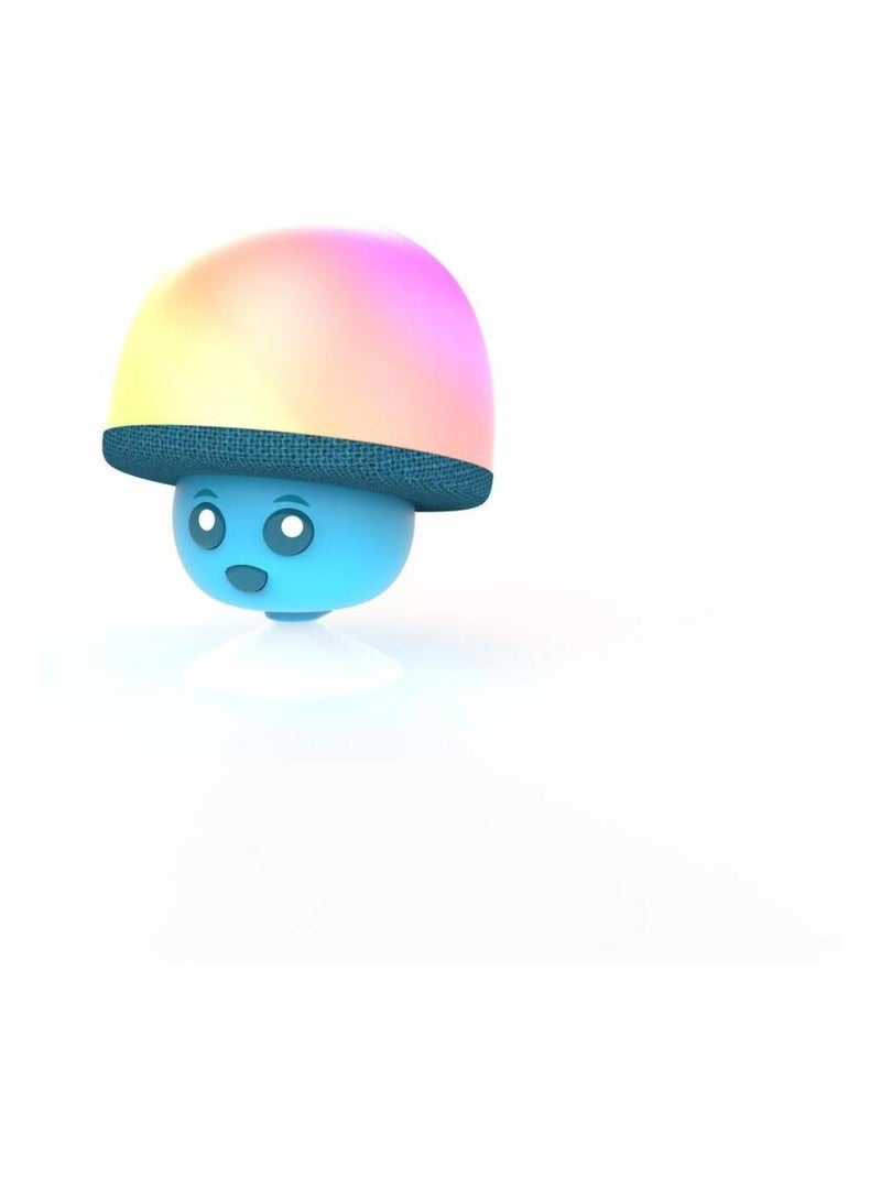 Enceinte Bluetooth Mega Mush – Mini Champignon 3W avec Lumières LED & Ventouse - MOB Bleu - Kiabi