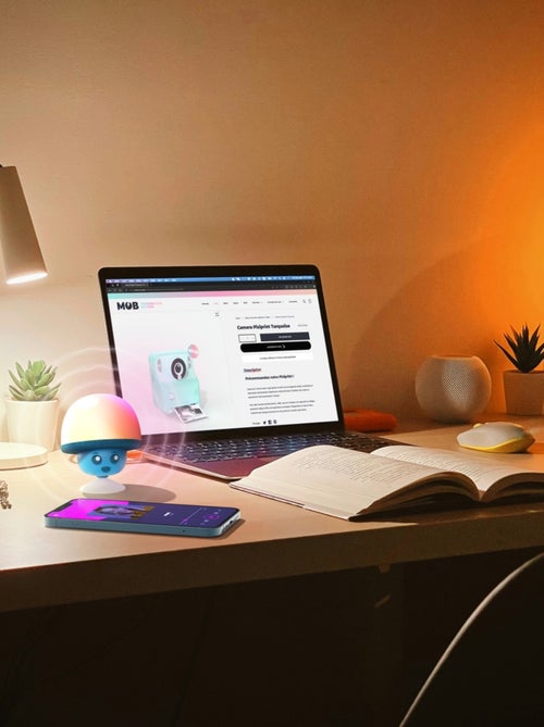 Enceinte Bluetooth Mega Mush – Mini Champignon 3W avec Lumières LED & Ventouse - MOB - Kiabi