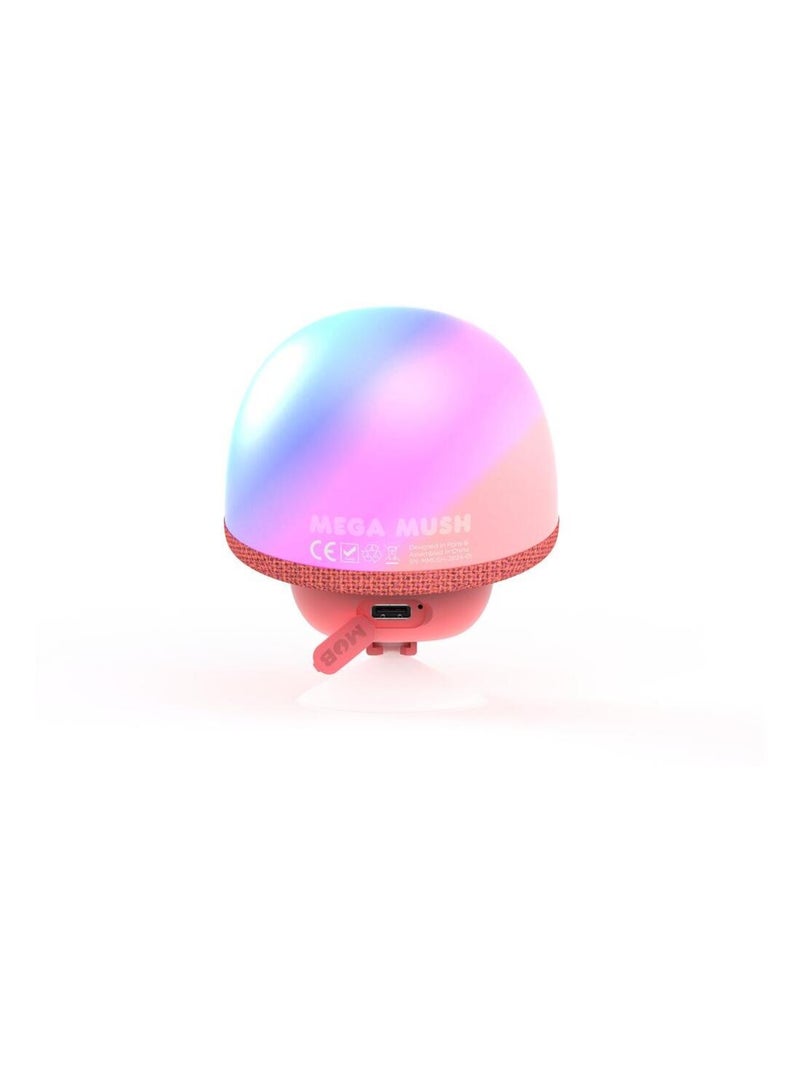Enceinte Bluetooth Mega Mush – Mini Champignon 3W avec Lumières LED & Ventouse - MOB Rouge - Kiabi