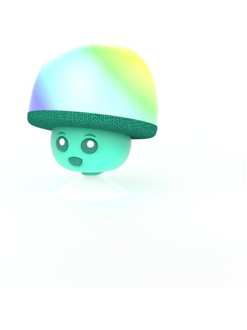 Enceinte Bluetooth Mega Mush – Mini Champignon 3W avec Lumières LED & Ventouse - MOB Turquoise - Kiabi