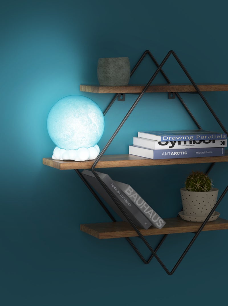 Enceinte Bluetooth MOONY - Lampe Lune Lumineuse avec Son Puissant - Changement de Couleur - MOB Blanc - Kiabi