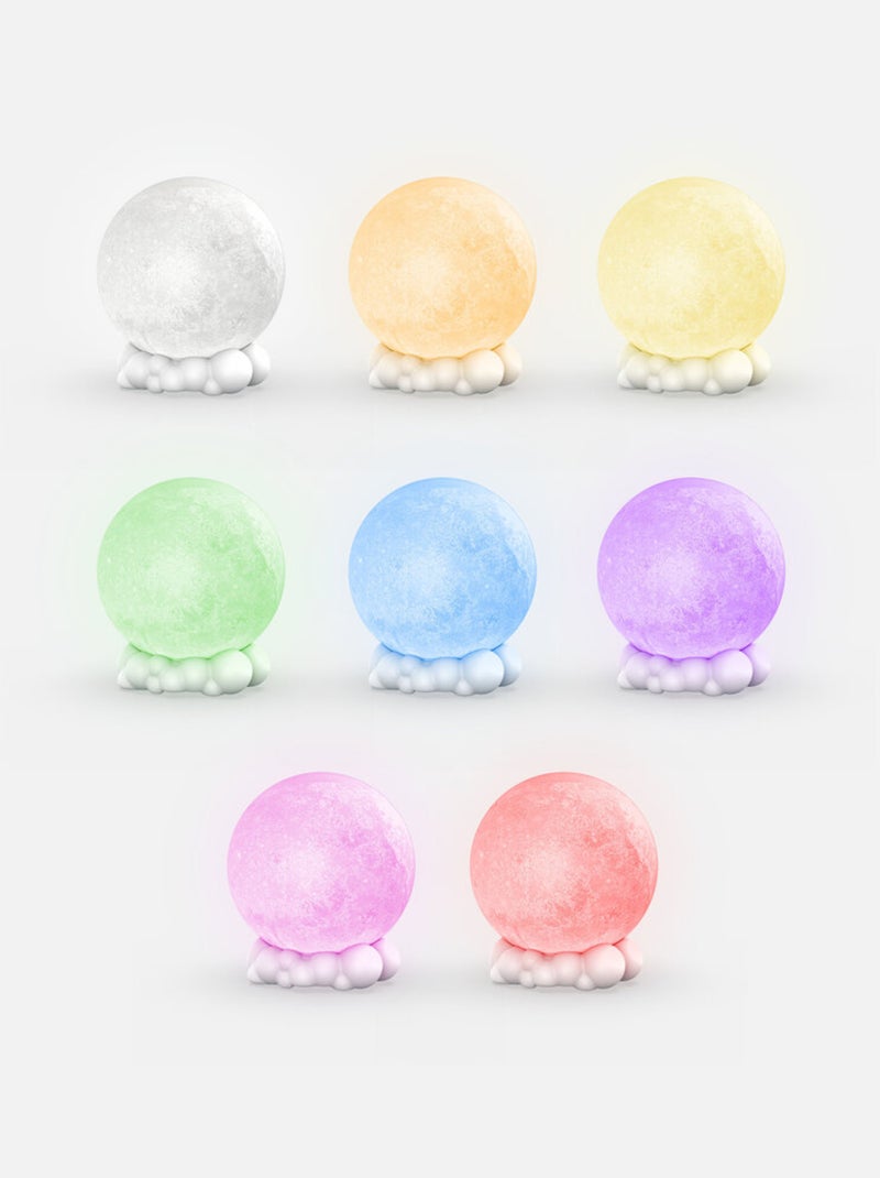 Enceinte Bluetooth MOONY - Lampe Lune Lumineuse avec Son Puissant - Changement de Couleur - MOB Blanc - Kiabi