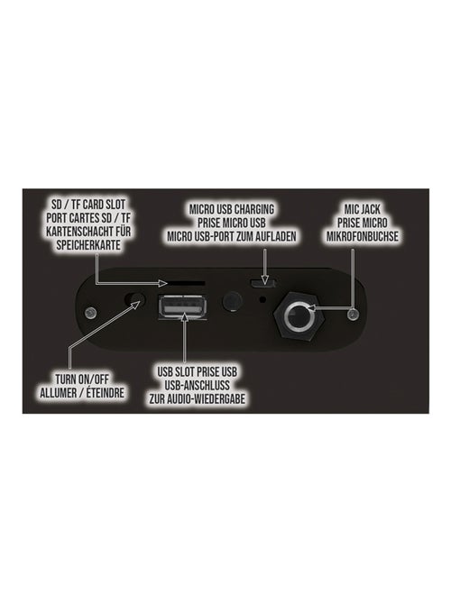 Enceinte Bluetooth portable avec micro et effets lumineux Harry Potter - Kiabi