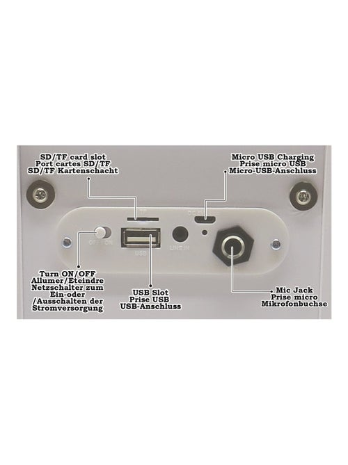 Enceinte Bluetooth portable avec micro et effets lumineux iParty - Kiabi