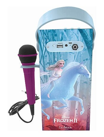 Enceinte Bluetooth portable avec micro et effets lumineux La Reine des Neiges