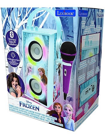 Enceinte Bluetooth portable avec micro et effets lumineux La Reine des Neiges