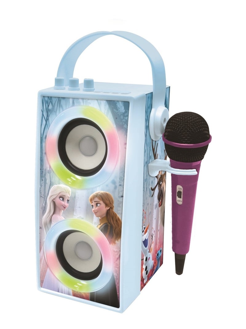 Enceinte Bluetooth portable avec micro et effets lumineux La Reine des Neiges Bleu - Kiabi