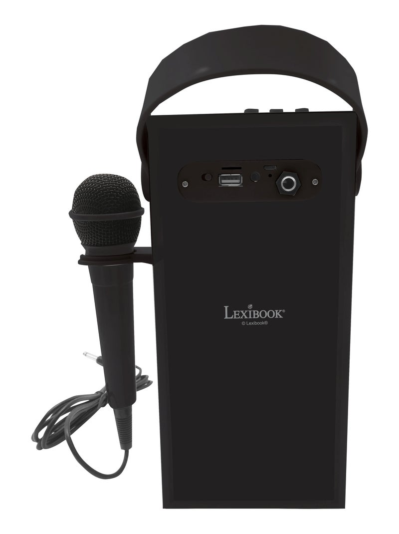 Enceinte Bluetooth portable avec micro et effets lumineux Noir - Kiabi