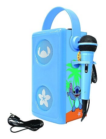 Enceinte Bluetooth portable avec micro et effets lumineux Stitch
