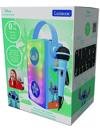Enceinte Bluetooth portable avec micro et effets lumineux Stitch