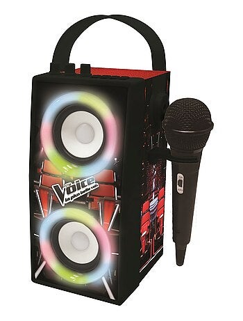 Enceinte Bluetooth portable avec micro et effets lumineux The Voice