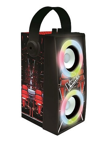 Enceinte Bluetooth portable avec micro et effets lumineux The Voice