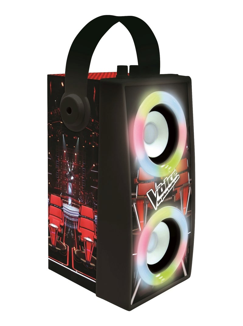Enceinte Bluetooth portable avec micro et effets lumineux The Voice Noir - Kiabi