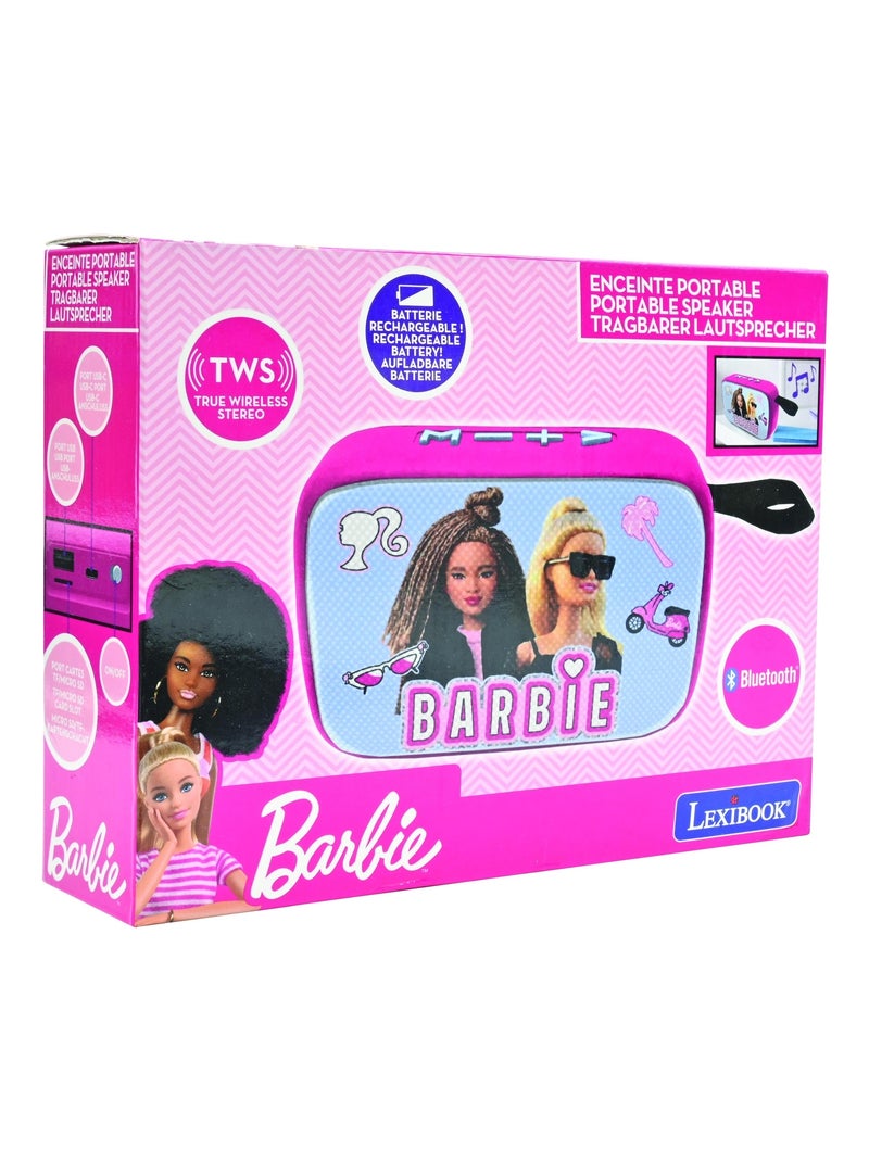 Enceinte Bluetooth portable Barbie Rose - Kiabi