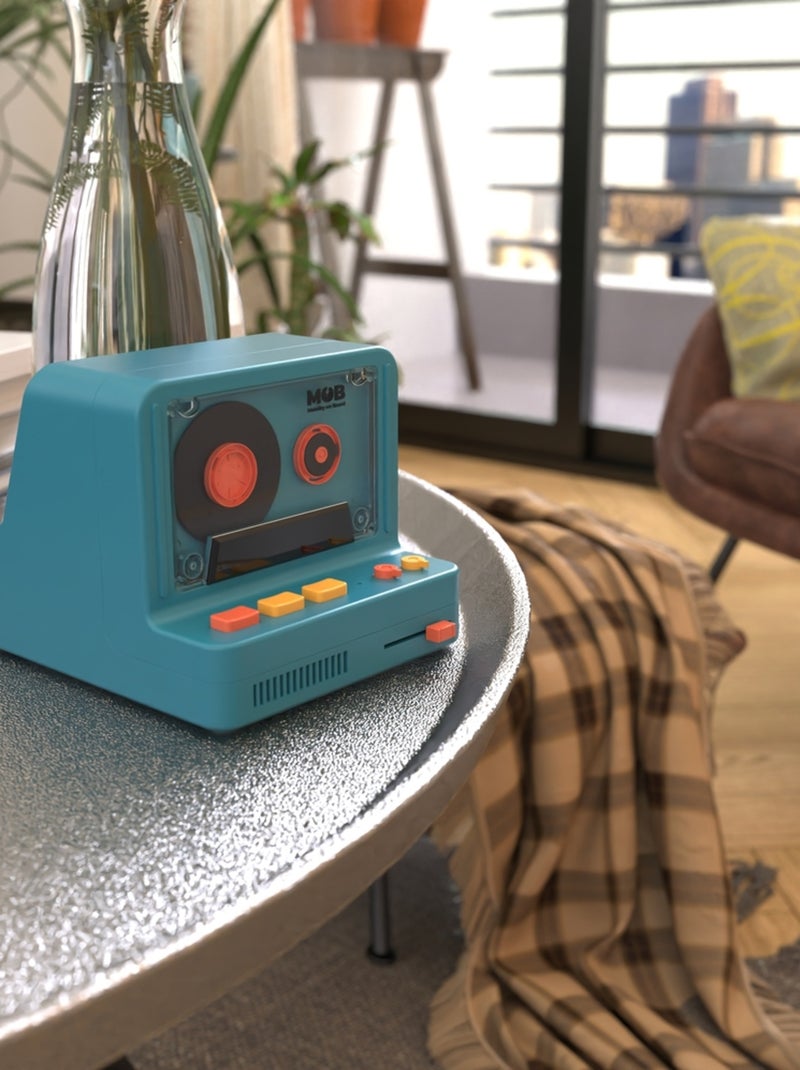 Enceinte Bluetooth Rétro RS-80 - Design Années 80 - Son Puissant 5W - Autonomie 12h - MOB Bleu - Kiabi