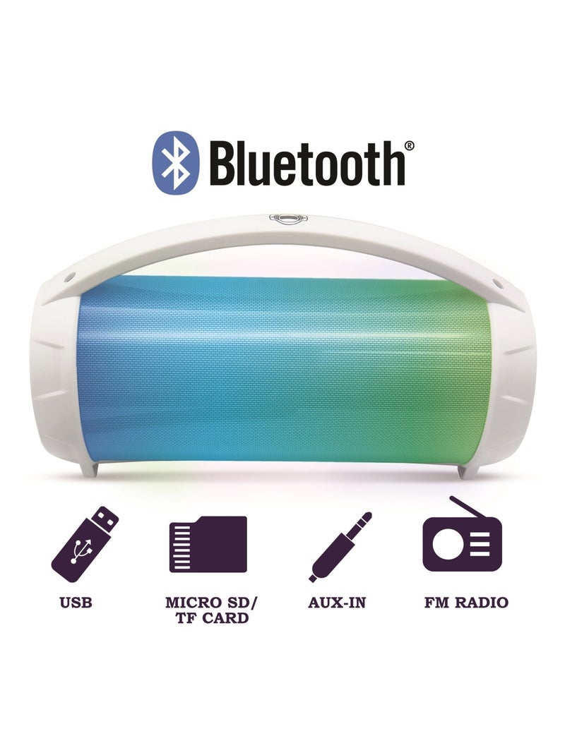 Enceinte Bluetooth Sans-Fil Lumineuse avec Micro iParty Blanc - Kiabi