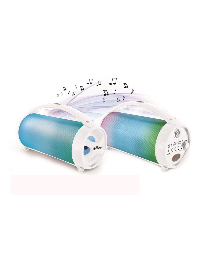 Enceinte Bluetooth Sans-Fil Lumineuse avec Micro iParty Blanc - Kiabi
