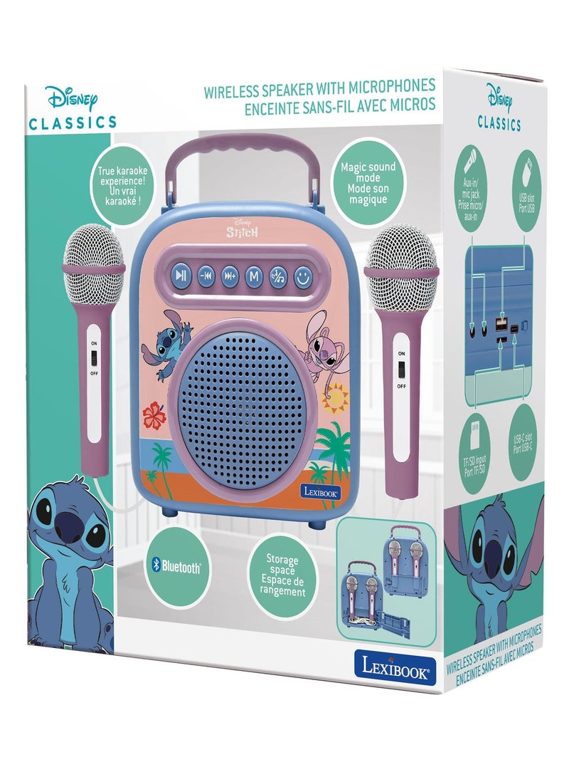 Enceinte Bluetooth Stitch avec micros Bleu - Kiabi