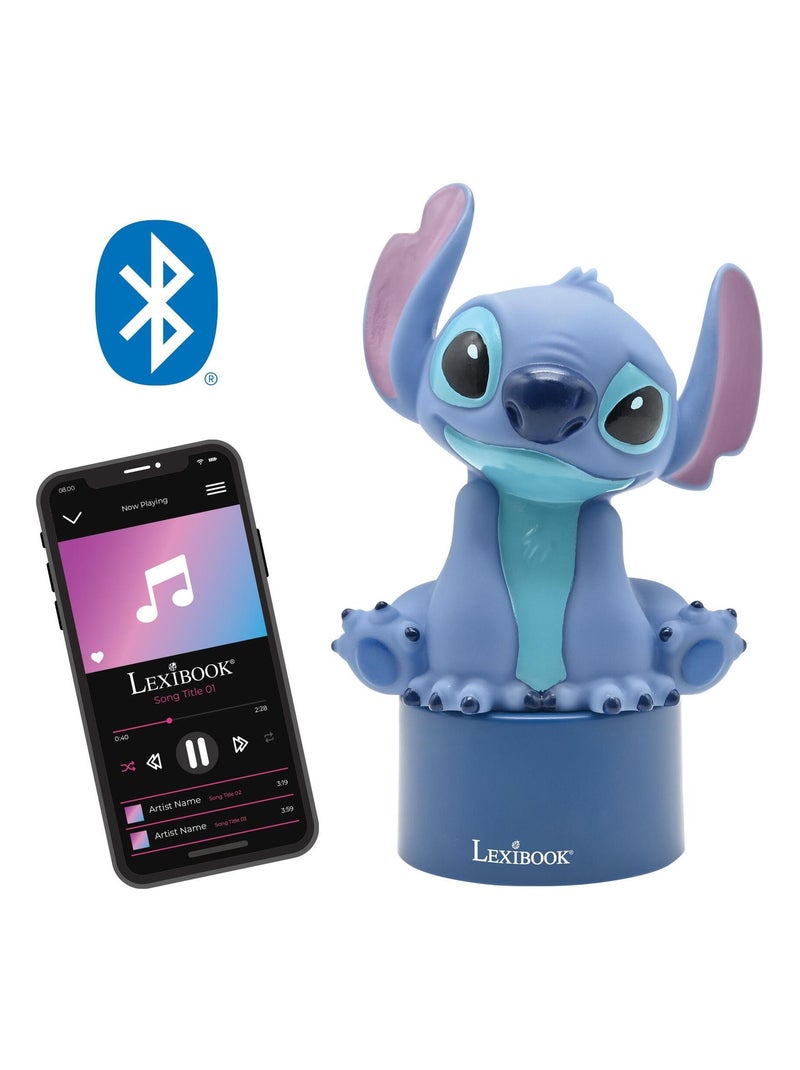 Enceinte Bluetooth veilleuse Stitch Bleu - Kiabi