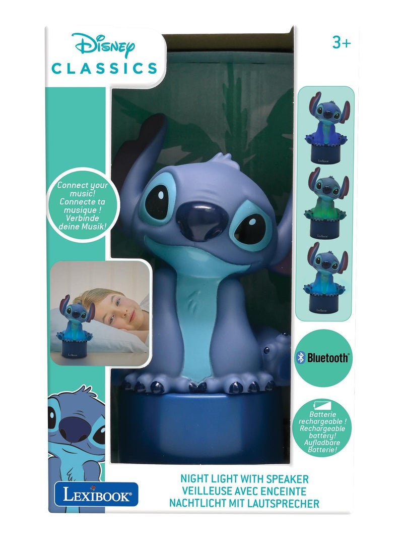 Enceinte Bluetooth veilleuse Stitch Bleu - Kiabi