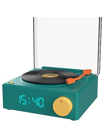 Enceinte Bluetooth VS-80 Rétro avec Réveil Intégré - Design Tourne-disque Vintage - MOB