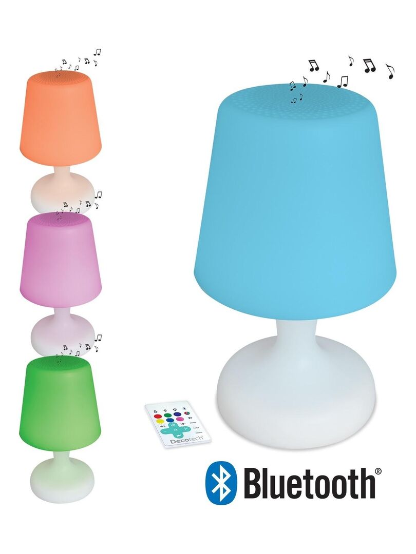 Enceinte Bluetooth® Waterproof En Forme De Lampe De Table Technologie Led Et Télécommande N/A - Kiabi