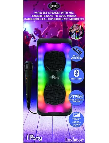 Enceinte Grande Taille Bluetooth? lumineuse effet flammes multicolores avec micro