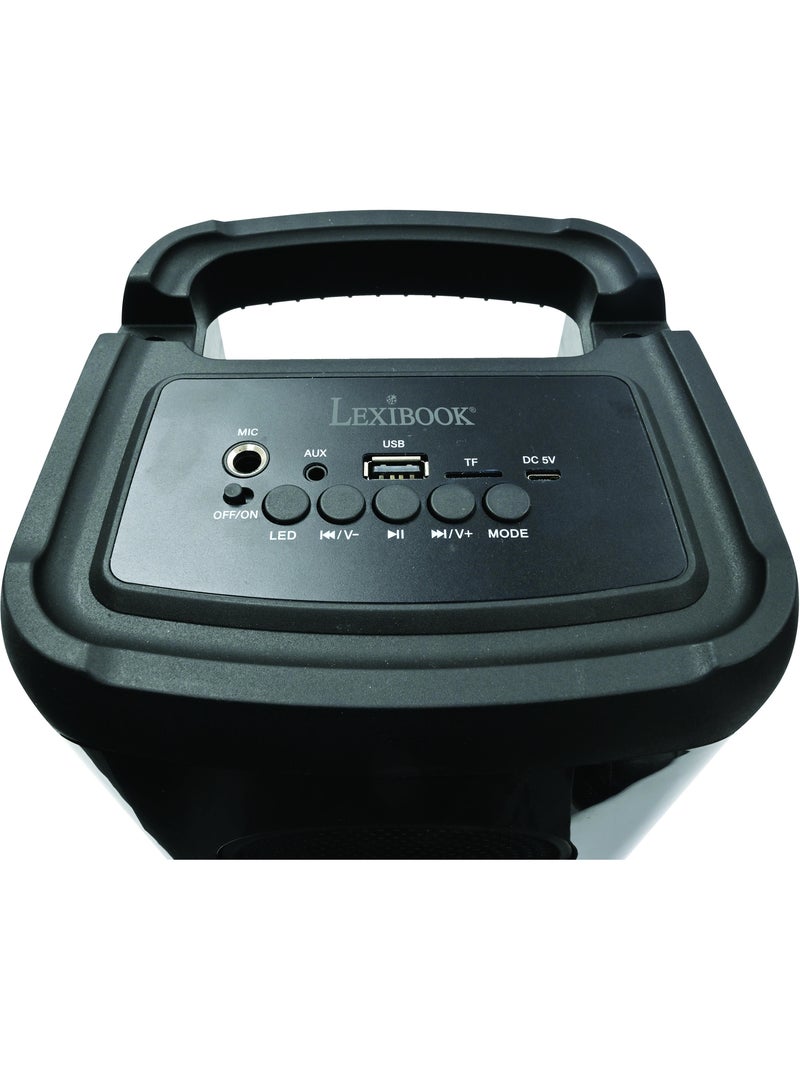 Enceinte Grande Taille Bluetooth® lumineuse effet flammes multicolores avec micro Noir - Kiabi