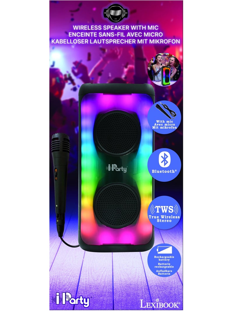 Enceinte Grande Taille Bluetooth® lumineuse effet flammes multicolores avec micro Noir - Kiabi