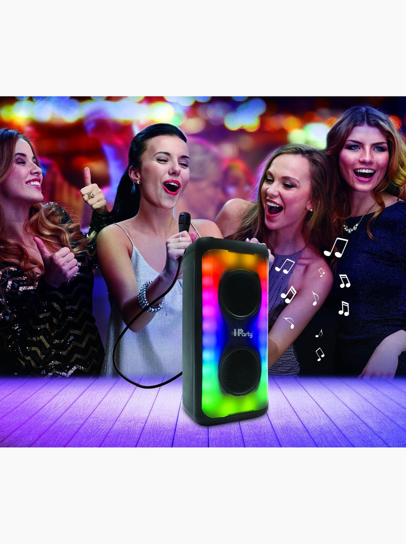 Enceinte Grande Taille Bluetooth® lumineuse effet flammes multicolores avec micro Noir - Kiabi