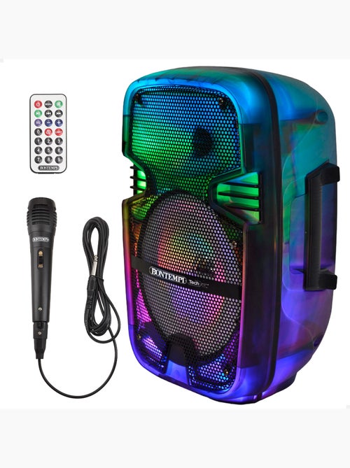 Enceinte karaoké 180w sans fil avec 1 microphone bontempi - Kiabi
