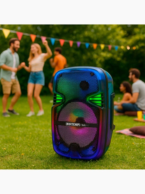 Enceinte karaoké 180w sans fil avec 1 microphone bontempi - Kiabi