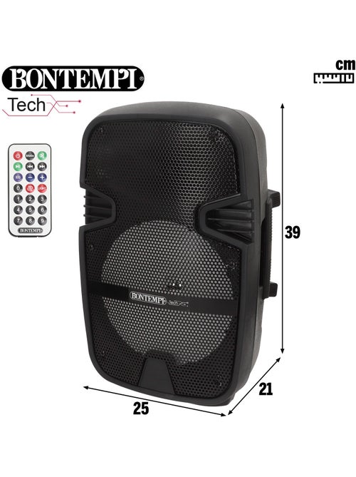 Enceinte karaoké 180w sans fil avec 1 microphone bontempi - Kiabi