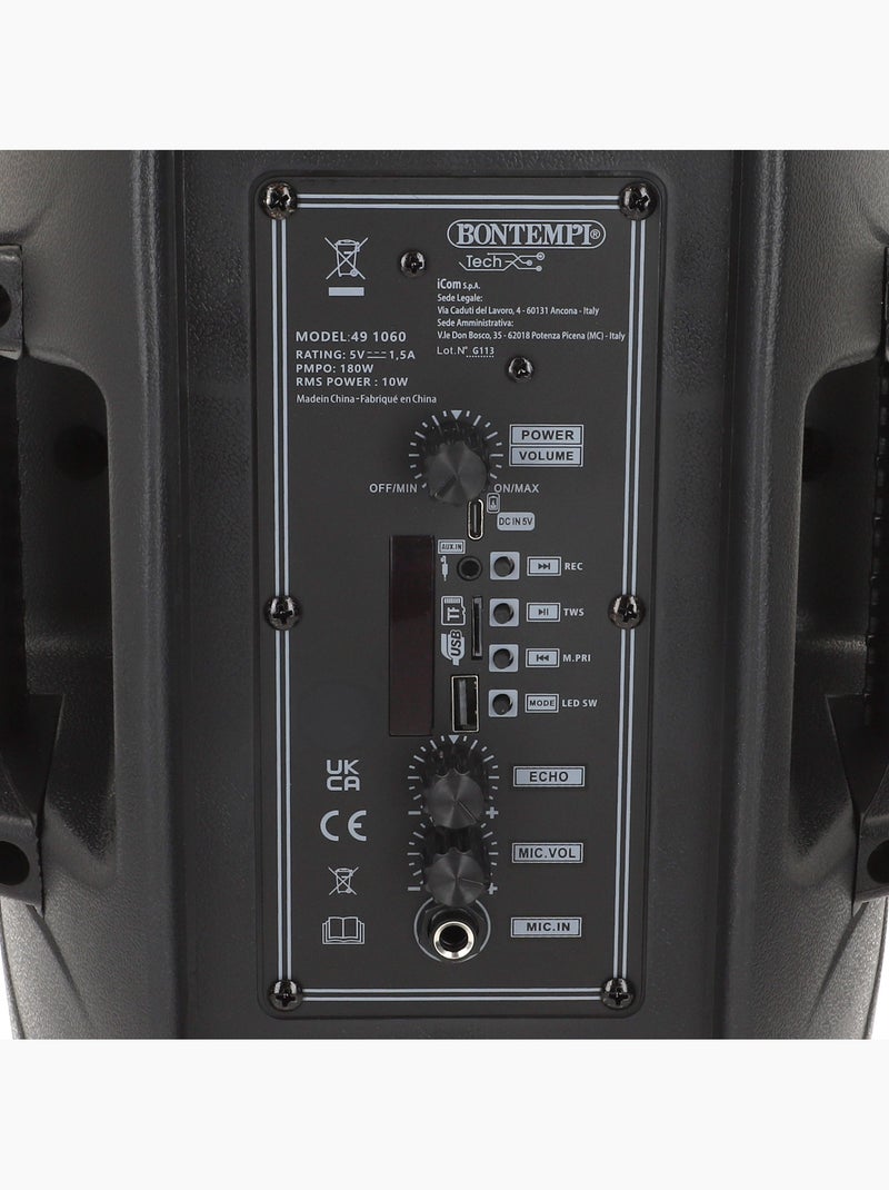 Enceinte karaoké 180w sans fil avec 1 microphone bontempi N/A - Kiabi