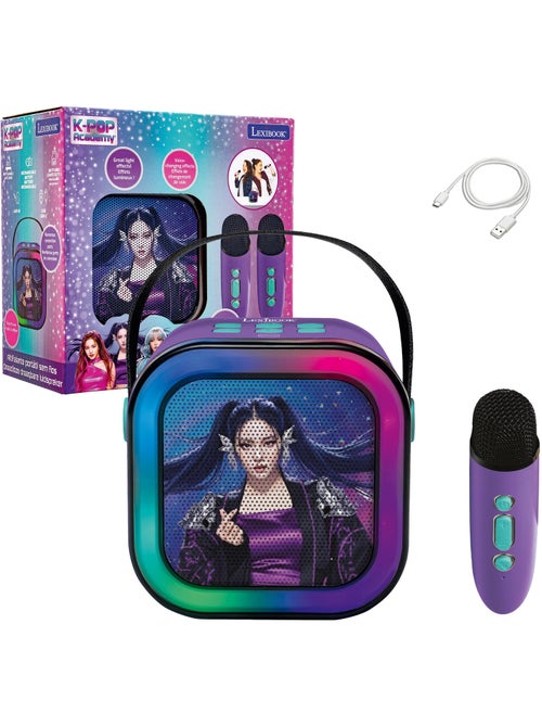 Enceinte karaoké portable k-pop academy avec deux microphones sans fil - Kiabi