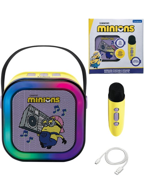 Enceinte karaoké portable minions avec un microphone sans fil - Kiabi