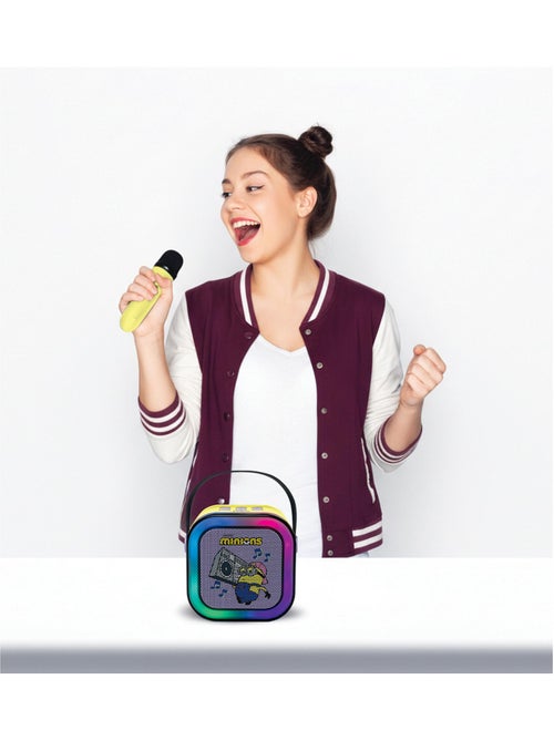 Enceinte karaoké portable minions avec un microphone sans fil - Kiabi