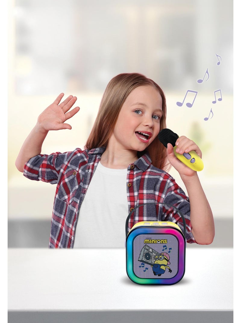 Enceinte karaoké portable minions avec un microphone sans fil Jaune - Kiabi