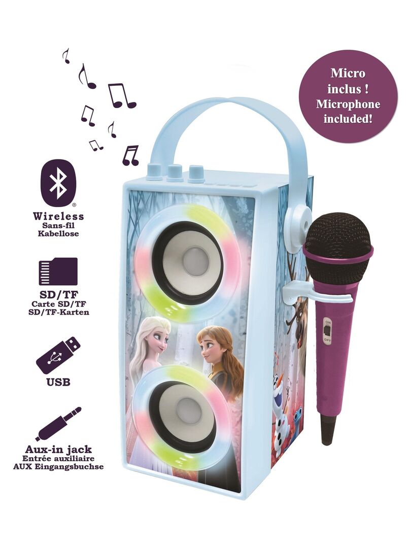 Enceinte Tendance Bluetooth® Portable Avec Micro Et Effets Lumineux La Reine Des Neiges N/A - Kiabi
