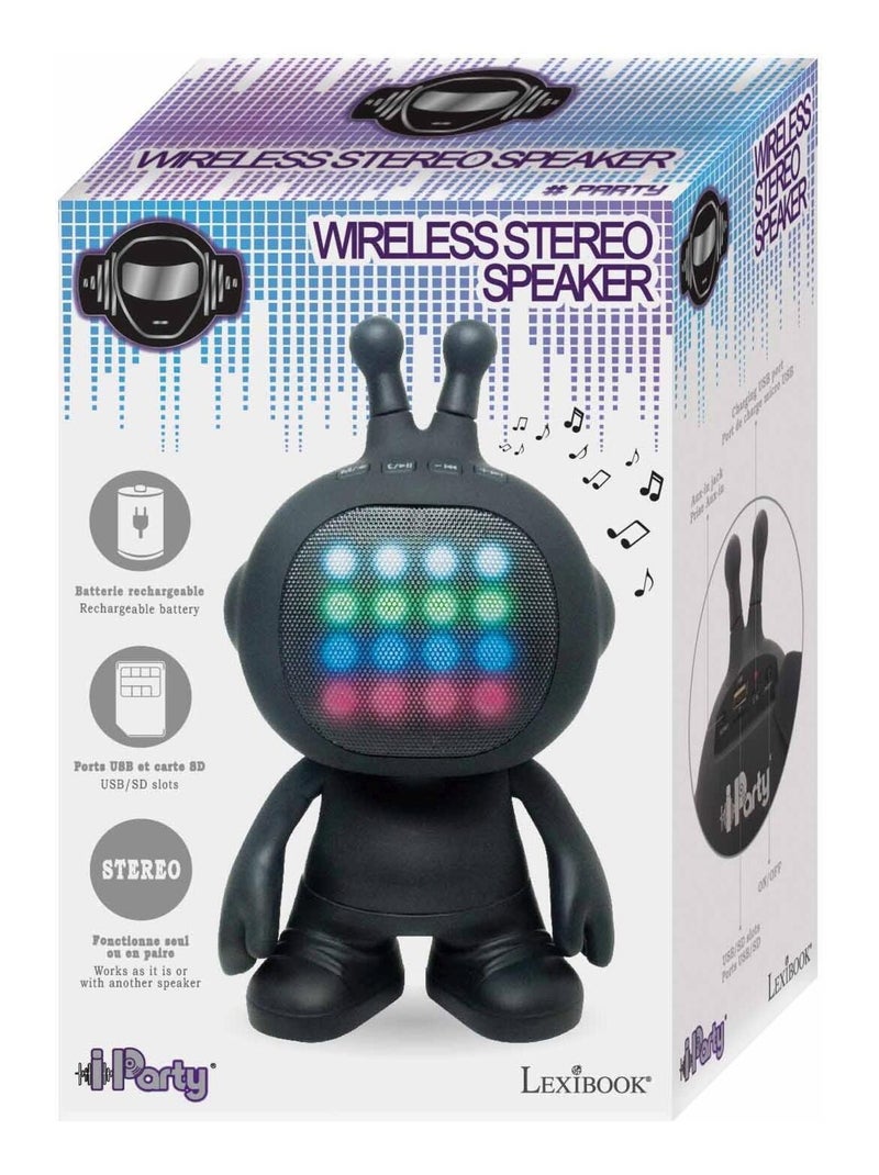 Enceinte Tws/stéréo En Forme De Robot Avec Effets Lumineux, Finition Rubber N/A - Kiabi