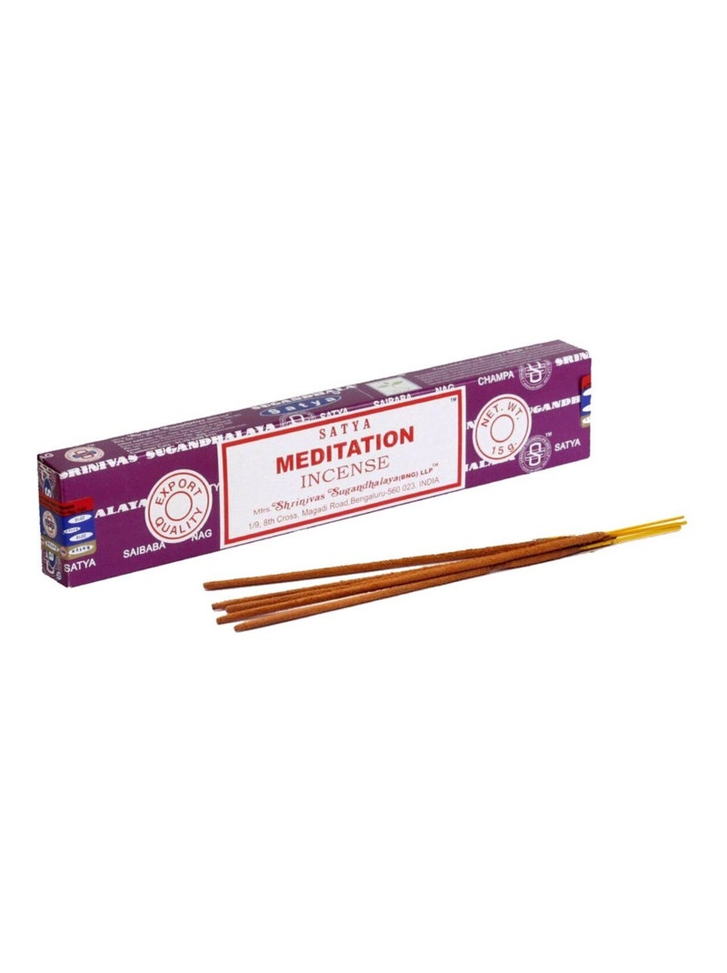 Encens Satya Méditation - 15 grammes environ 15 Bâtonnets Marron - Kiabi