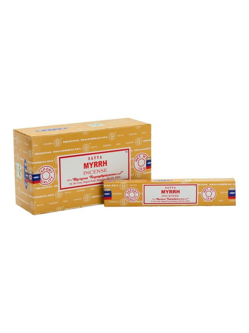 Encens Satya Myrrhe - 12 boites de 15 grammes Marron - Kiabi