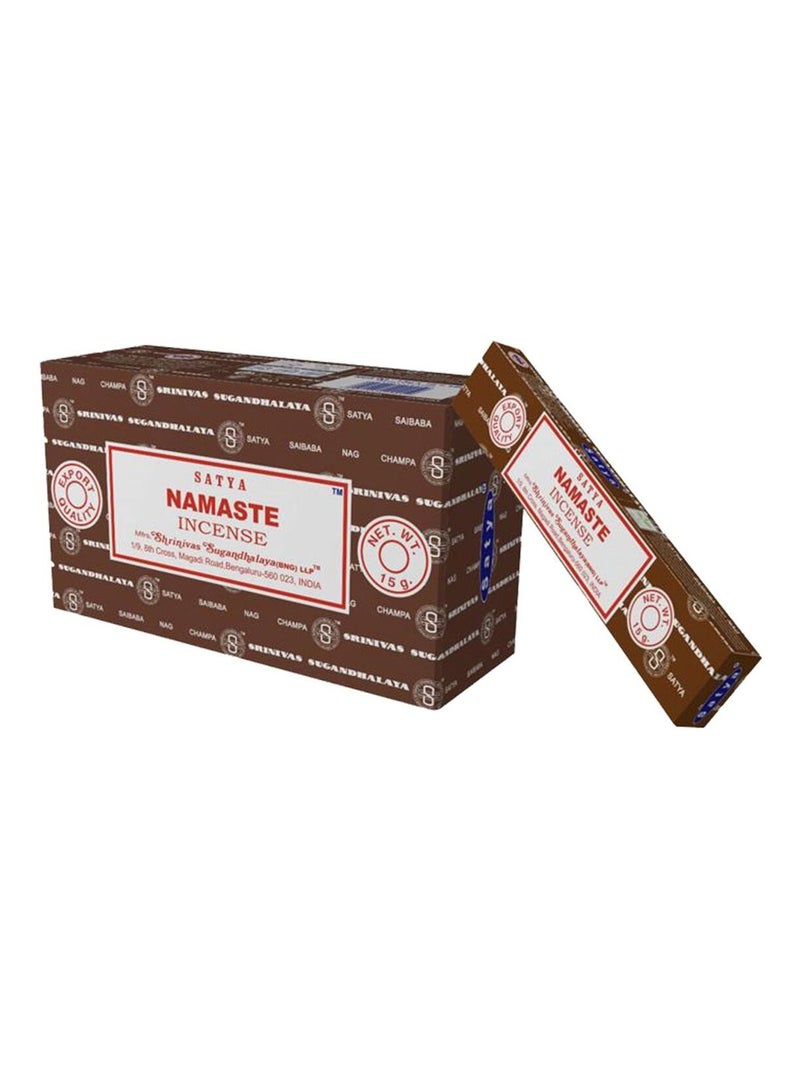 Encens Satya Namaste - 12  boites de 15 grammes Marron - Kiabi
