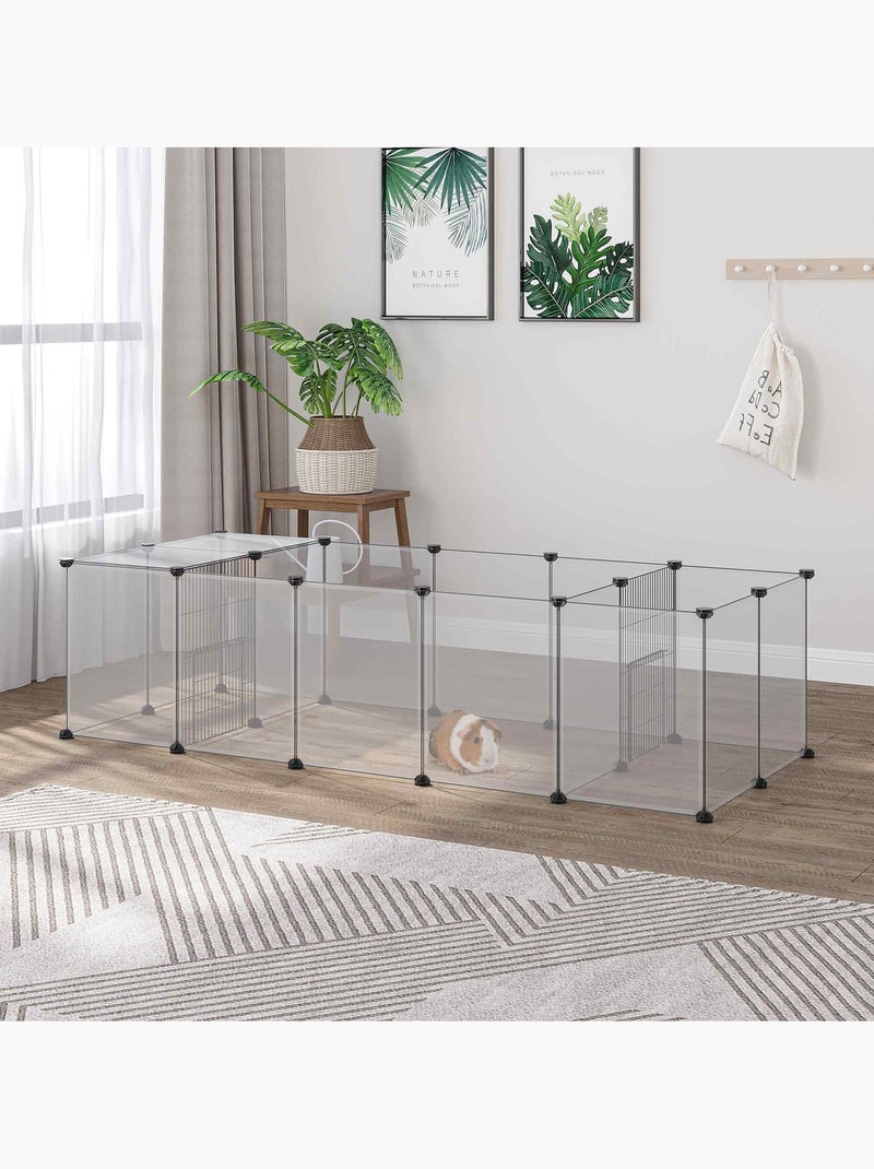Enclos parc modulable petits animaux 20 panneaux noir blanc Blanc Blanc - Kiabi
