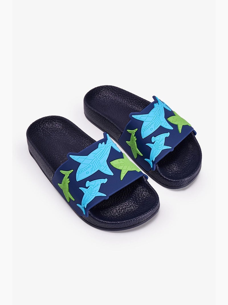 Enfant claquettes requin penti Bleu marine - Kiabi
