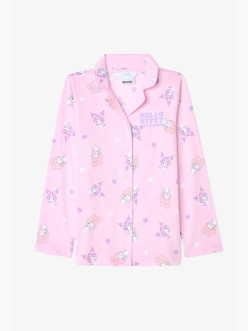 Enfant kuromi friends ensemble de pyjama à manches longues en coton penti Rose - Kiabi