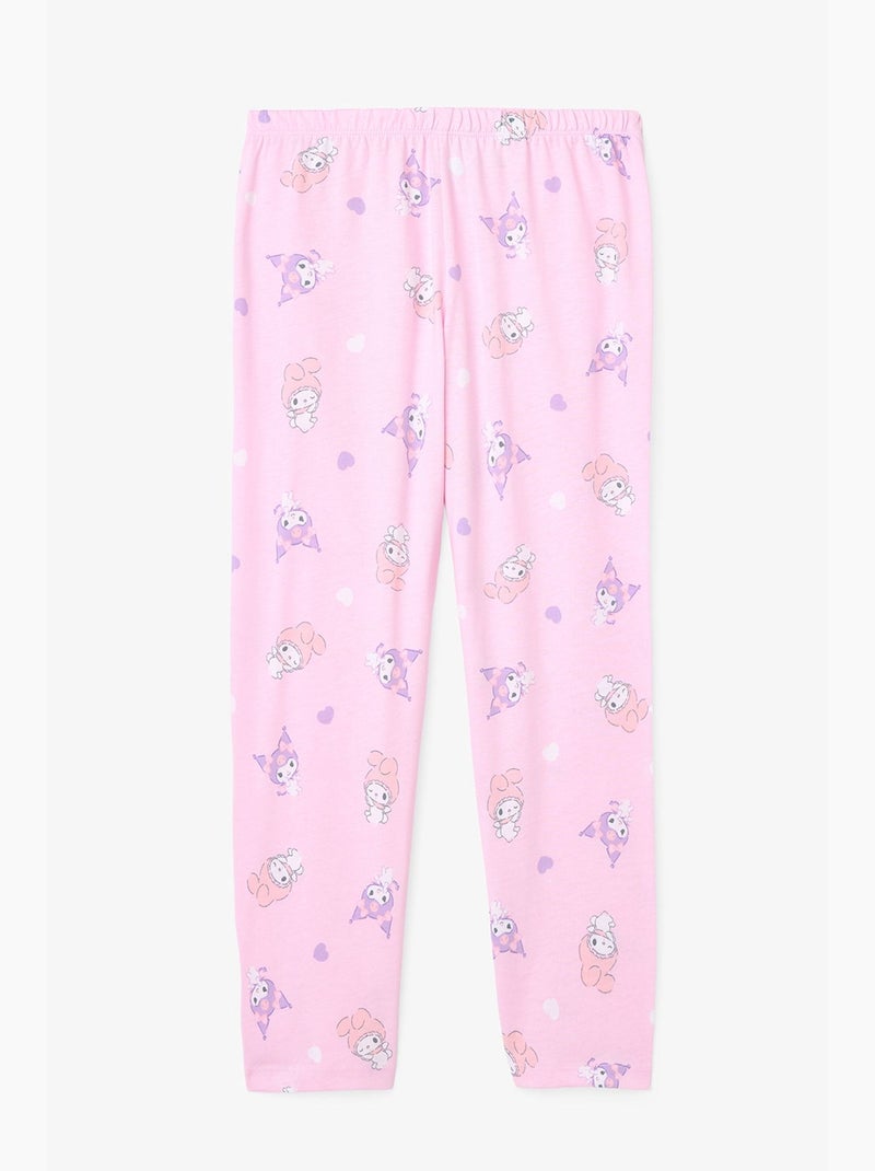 Enfant kuromi friends ensemble de pyjama à manches longues en coton penti Rose - Kiabi