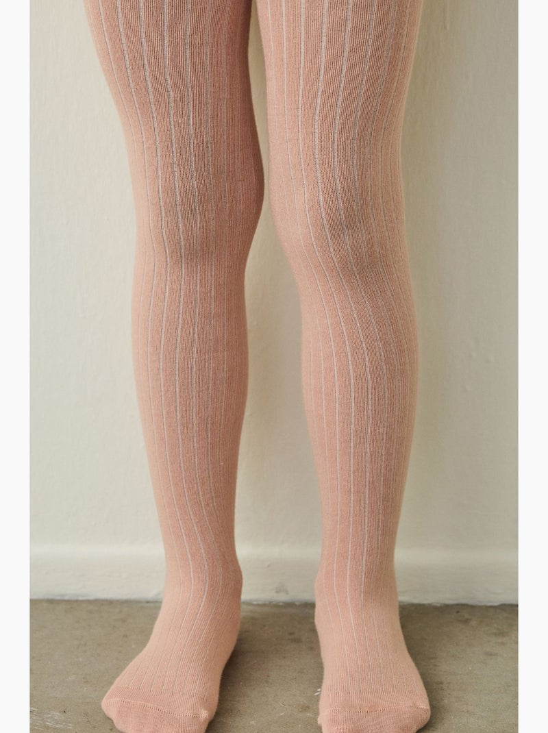 Enfant pretty rib e collant penti Écru/Rose - Kiabi