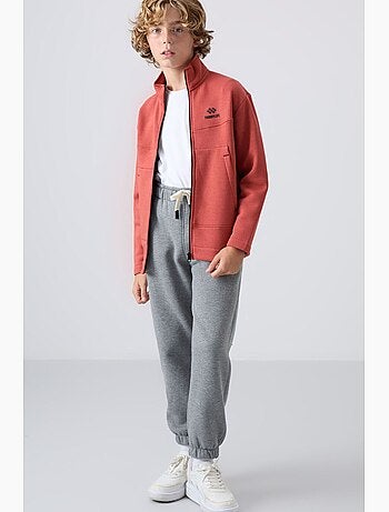 Enfant sweat-shirt à col zippé et poche tommy