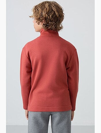 Enfant sweat-shirt à col zippé et poche tommy